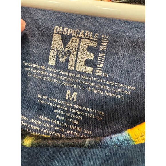 Despicable Me Minion Made Mens Tank Top Blue Floral Print Medium - Picture 5 of 6